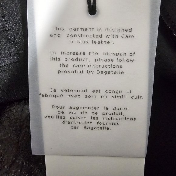 NWT • SEVEN FOR ALL MANKIND • Shiny Black Cropped Faux Leather Wide Leg Pants - Picture 8 of 8